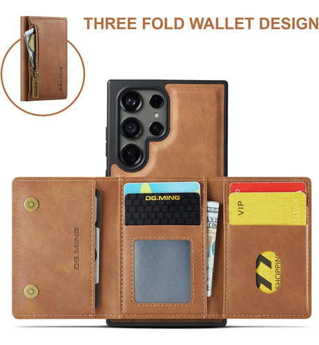 B Funda Tipo Cartera Desmontable For Samsung Galaxy S23 Ultra