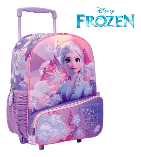 Mochila Frozen Carro 16 Pulgadas Primaria Original Scarlet