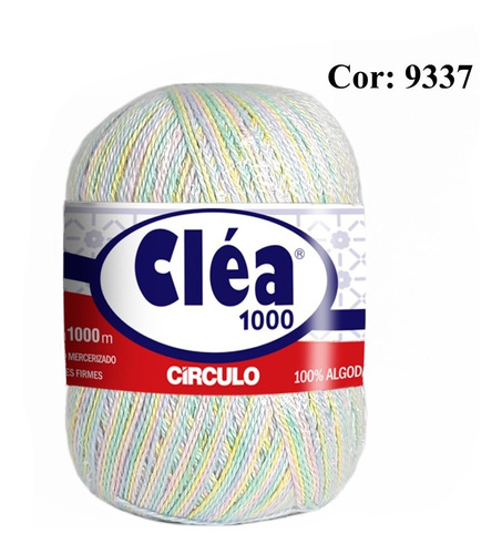 Linha Cléa De Crochê 1000m Novelo Escolha A Cor Cor Marshmallow 9337