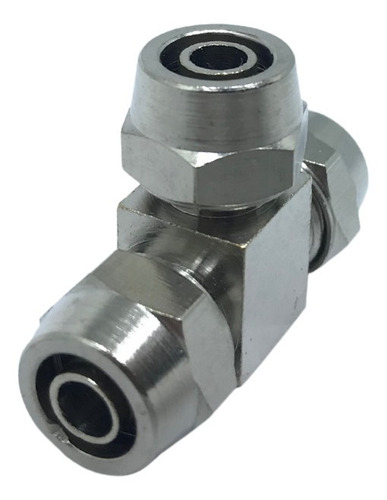 2 Pçs União Tee 6mm Roscado Com Porca Suspensão A Ar Conexão