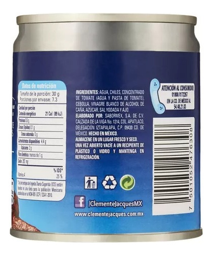 Chiles Chipotles Adobados Clemente Jacques 24 Latas De 220g
