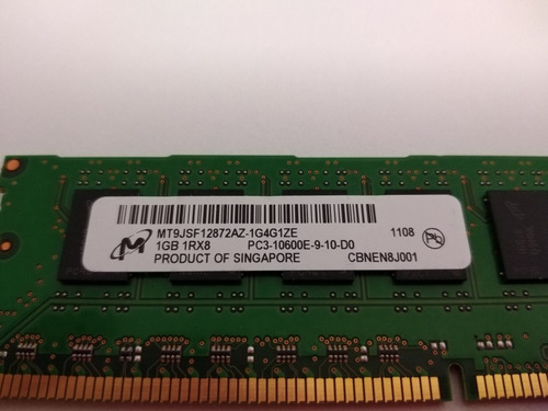 1gb 1rx8 Pc3-10600e-9-10-d0 (Usado)