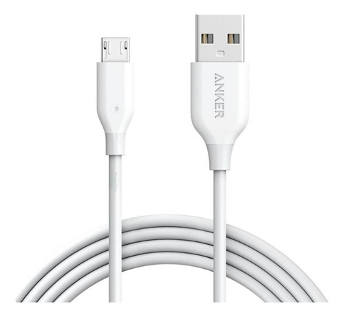 Cabo Anker Powerline Micro Usb Android 1,8 Metros Branco
