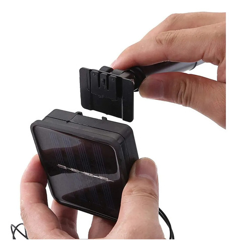 Wan Guirnalda De Luces Impermeable Solar 12m 100 Jardín Foco