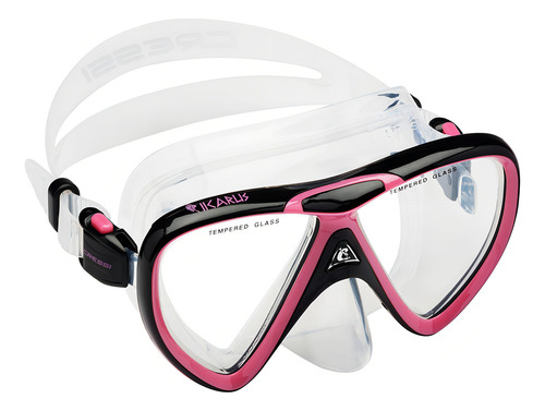 Máscara De Mergulho Cressi Ikarus Pro Cor Rosa