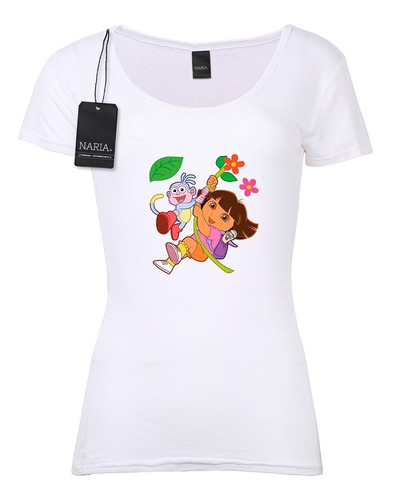 Remera Dama Dora La Exploradora Dibujo Art Logo - Psdo3