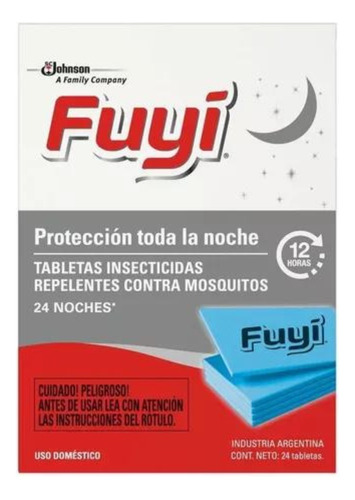 Fuyi Tabletas X 24u Rápida Acción Contra Mosquitos Zancudos