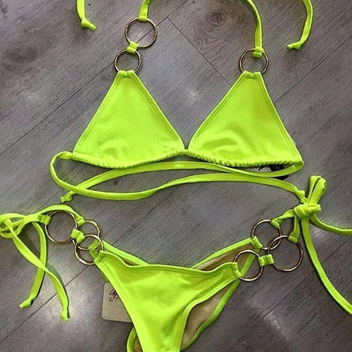 Bikini Sensual Sexy Traje De Baño De Moda Dos Piezas 