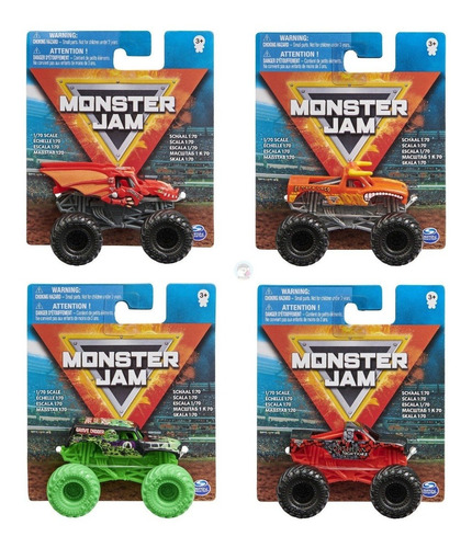 Monster Jam Vehiculos 4x4 Nuevos Modelos Auto 1/64 Original 