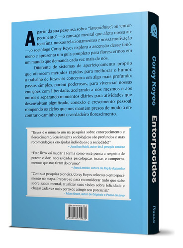 Entorpecidos: Como Deixar A Apatia Para Trás E Voltar A Se Sentir Vivo, De Keyes Corey. Nao Possui, Vol. 1. Editorial Editora Rocco, Capa Mole, Edição 1 Em Português, 2024