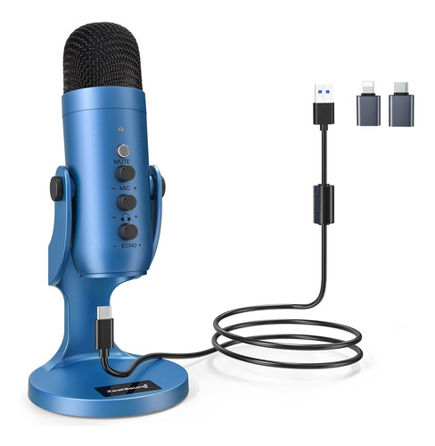 Microfono Usb Condensador Juego Para Pc Laptop Ps4
