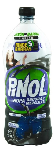 Detergente para ropa líquido Pinol  Oscura Y Mezclilla botella 1 L