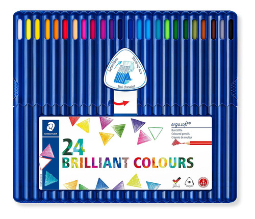 Lápices Staedtler Ergosoft 157sb24 De Colores 24 Unida Ldc