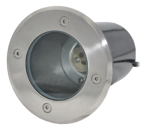Spot Embutir Led Para Piso Gu10 Glpi Estructura Plateado