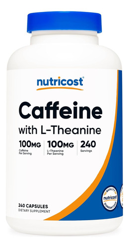 Nutricost Caffeine With L-theanine 100 Mg 240 Cápsulas