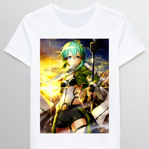 Remera Sinon Sword Art Online Anime Girl Drawing Fa145148796