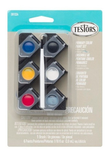 Set De 6 Pinturas Acrílicas Cápsulas Colores Prim Testors