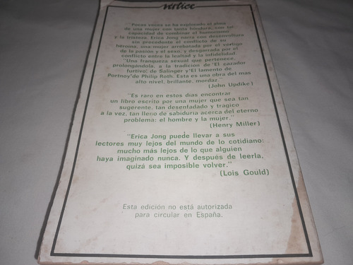 Miedo A Volar - Erica Jong - Sudamericana (Usado)