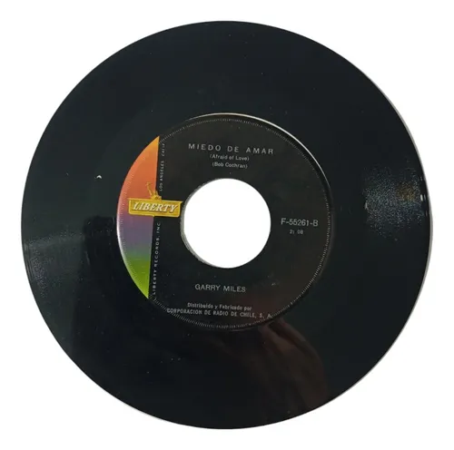 Vinilo Single De Garry Miles Miedo De Amar ( V61 (Usado)