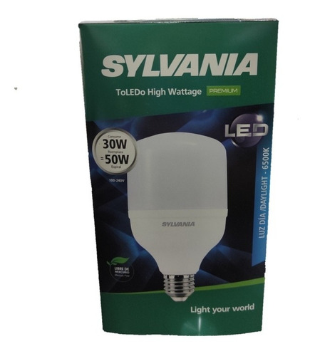 Bombillo Led Sylvania 30w Toledo / E27 6.500k Luz Blanca Color de la luz Blanco frío 110V/220V