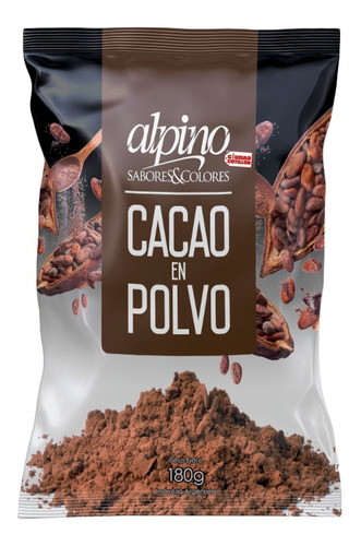 Cacao En Polvo X 180 G Alpino Lodiser - Ciudad Cotillón