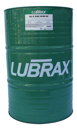 Aceite De Transmision Lubrax Gl-5 80w90 208 Lts