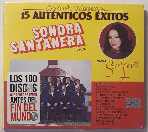 Cd Sonora Santanera - 15 Autenticos Exitos - Nuevo