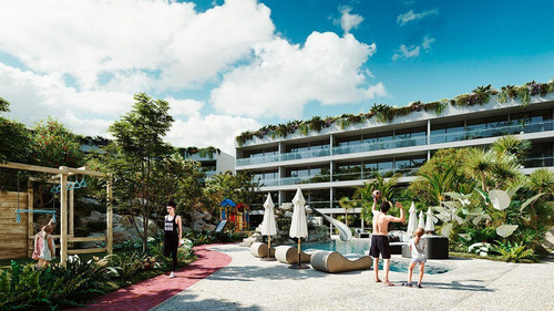 Estudio De Lujo En Venta En Playacar, 4 Albercas, Area Para
