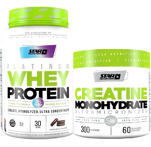  Premium Whey Protein 2lb + Creatina Monohydrate 300g