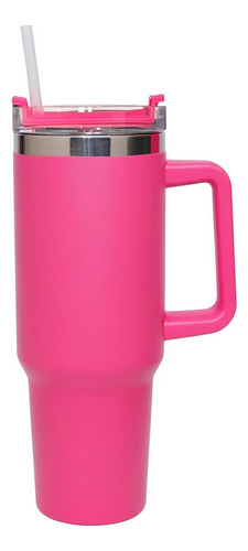 Vaso Térmico Portátil De Acero Inoxidable Fucsia De 40 Oz