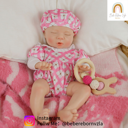 Bebe Reborn Carolina 33cm 100% Silicon Toma Agua Y Orina