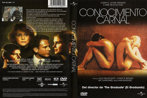 Conocimiento Carnal - Jack Nocholson - Candice Bergen - Dvd