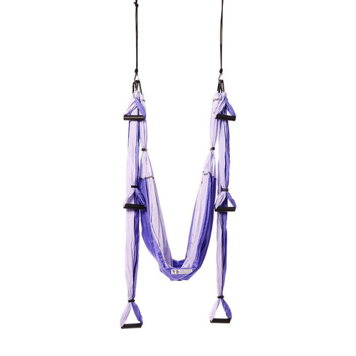 Imagen 8 de 9 de Trapecio Aéreo Para Yoga Color Morado Inversión Swing