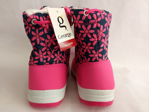 Botas Afelpadas De Flores Para Niña Reducidas Con Cierre