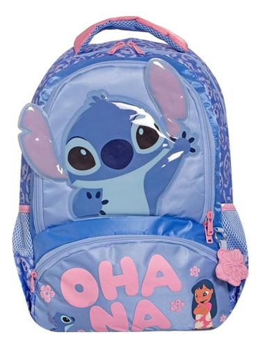 Mochila Escolar Set 3 Pzs Lonchera Y Lapicera Stich Azul Stich