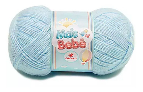 Lã Mais Bebê Círculo 100 Gramas C/500 Metros Cor 2253 Azul Candy