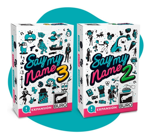 Combo Expansiones 2 Y 3 Para Juego De Mesa Say My Name Buro