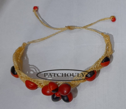 Imagen 4 de 6 de Pulsera Semillas Huayruro Macrame Brazalete Suerte Artesanal