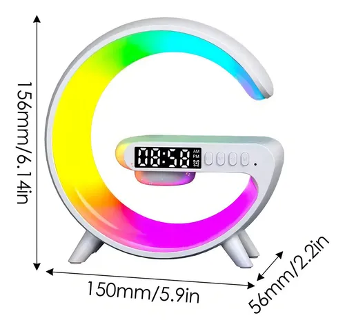 Luz Dahua Lamp G63 color blanco con pantalla color negro 15cm x 6cm x 15cm de diámetro