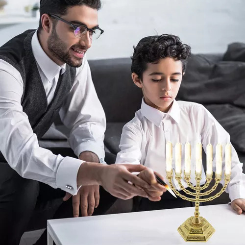 Castiçal Menorah De 7 Braços Temple Jerusalem 12 Tribes Isra
