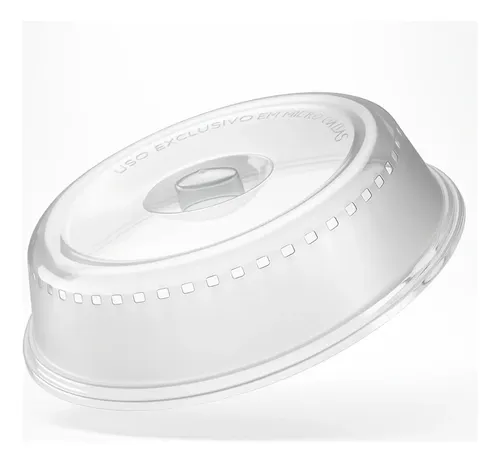 Tampa P/ Micro Ondas Proteção P/ Alimento Bpa Free Premium Transp...