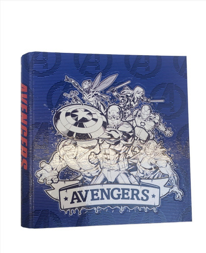 Carpeta Escolar N° 3 Avengers Historietas Ppr Solution Color Azul