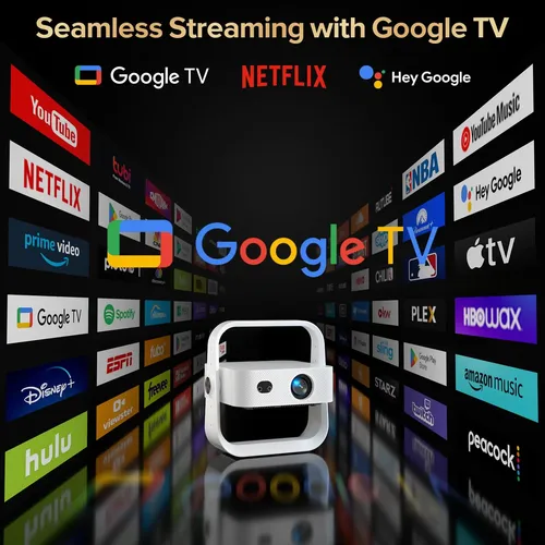 プロジェクターGoogle TV1080P Bluetooth5.3 004 Projetor Inteligente Google Tv 1080p 3000 Lúmens Blanco | MercadoLivre