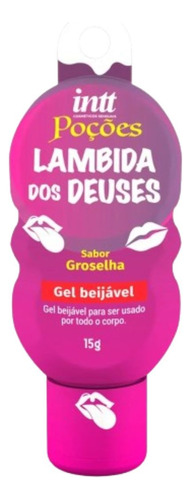 Lubrificante Gel Lambida Dos Deuses Prazer C/ Sabor Groselha
