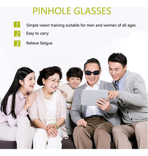 Gafas Estenopeicas Para Mejorar La Visión Negras Unisex Para