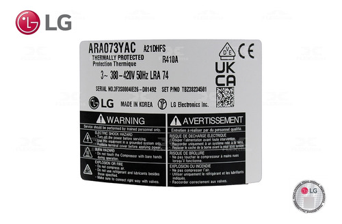 Tbz38234501 - Compressor Inverter (ara073yac) 73000 Btus