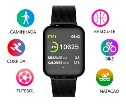 Relogio Inteligente B57 Hero Band3 Smartwatch Android Ios Nf