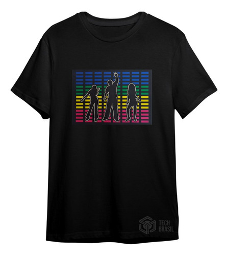 Camiseta Led Eletronica Camisa Luminosa 05 - Dançantes