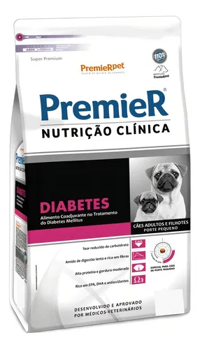 Ração Premier Nutrição Clínica Diabetes Cães Adultos e Filhotes P...