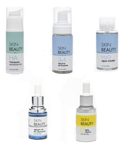 Combo Skin Care Serums + Crema + Limpieza Skin Beauty X5